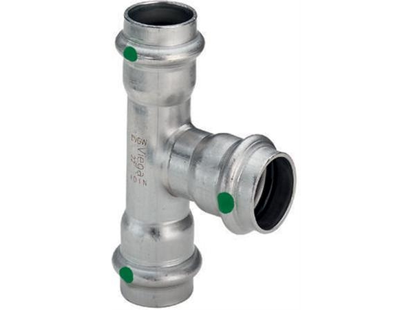 VIEGA Inox T-stykke, 18x15x15 mm, med SC-Contur | VVS Artiklar - Rör & Kopplingar - Tryckrör och rördelar | GameStuff