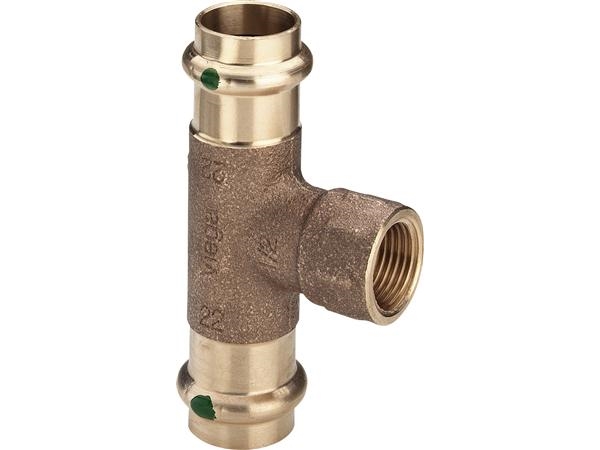 Sanpress T-stykke 22 x 34 x 22 mm rödgods, 313975 | VVS Artiklar - Rör & Kopplingar - Rödgods rördelar | GameStuff