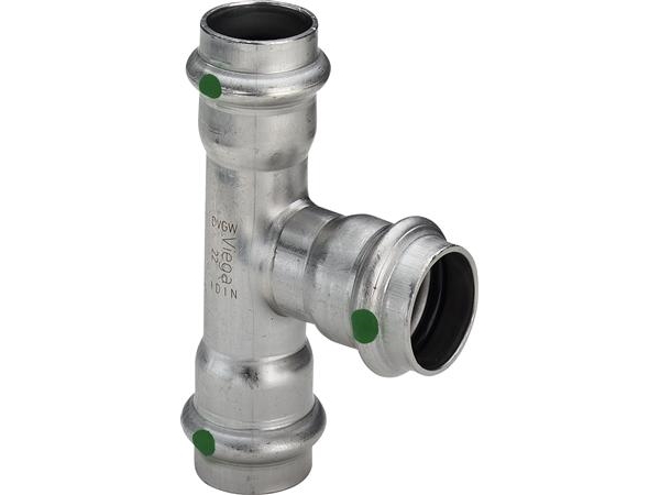 Sanpress Inox T-stykke 18 x 15 x 18 mm rostfritt stål | VVS Artiklar - Rör & Kopplingar - Tryckrör och rördelar | GameStuff