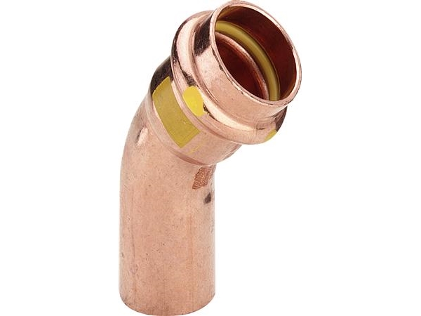 Alternativ bild 0 för Viega Profipress G böjning 45° 18 koppar/blank, 345686