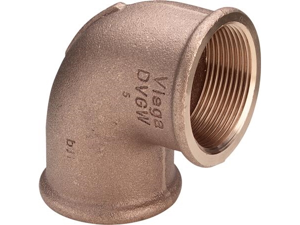 VIEGA Angle 1 redware 90 asteen kanta/kanta