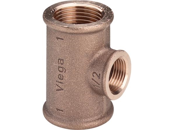 T-stykke 1/2", rdgods silicium bronze - Viega