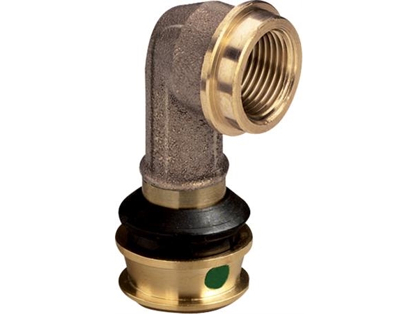 Alternativ bild 0 för Raxofix övergångsböj 90° 20 x 12 hylsa/fattning röd mässing