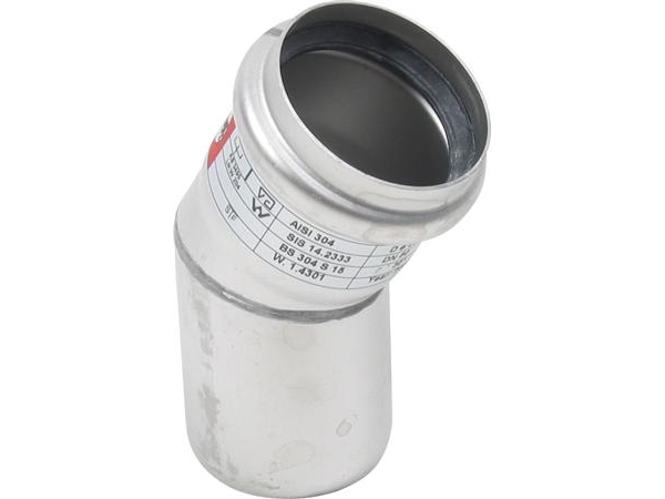 Blücher bøjn.30.0gr.50mm - m.O-ring RF AISI 304.Alm RF stål | VVS Artiklar - Dränering - Rostfri dränering | GameStuff