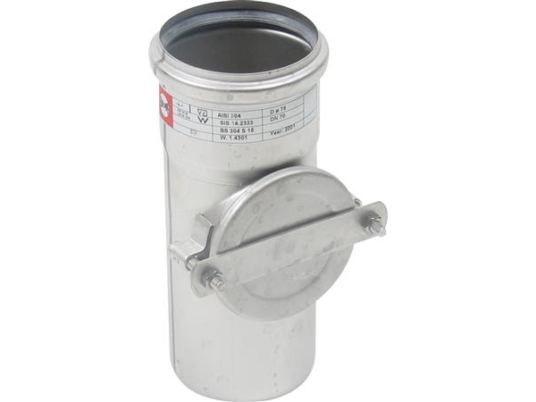 Blücher rensestykke 75mm - m.O-ring RF AISI 304.Alm RF stål | VVS Artiklar - Dränering - PEH dränera | GameStuff