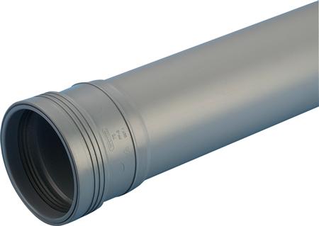 Wavin 40 X 1000 Mm Grå Pp-Afløbsrør Med Muffe