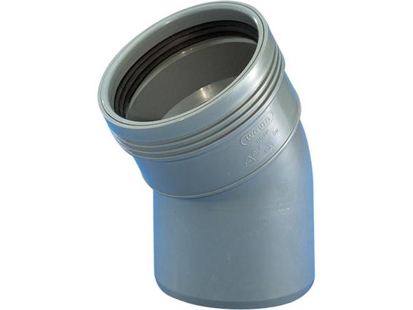 Wavin Pp Biegung 30 Grad Ø 75 Mm Grau