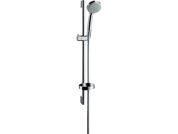 Hansgrohe Croma 100 Brausegarnitur Mit 650 Mm Brausestange, Handbrause Mit 1 Brausefunktion Und 1,6 Meter Brauseschlauch