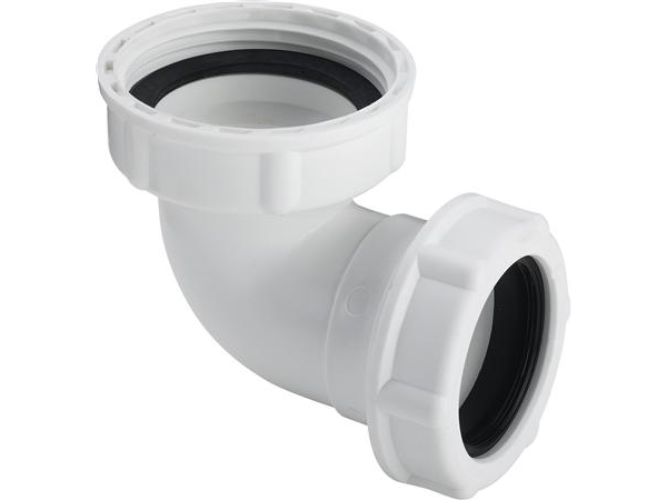 VIEGA White 90 graders avloppsvinkel 1 1/4 - 32 mm med omkastare | VVS Artiklar - Badrum - Tillbehör för tvättställ | GameStuff