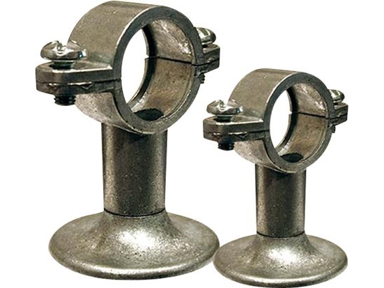 Rörhållare i zink 1 x30 mmMed väggfläns. Passar 28mm stolpar och 13-16 &amp 19mm förlängningar | VVS Artiklar - Rör & Kopplingar - Rörstöd och infästningar | GameStuff