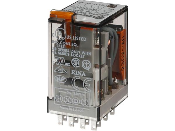 Finder 55.32.8.024.0054 Stikrelæ 24 V/Ac 10 A 2 X Omskifter 10 Stk