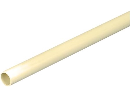 "4 meter Plastrør 16mm (5/8""), Fast, hvid"