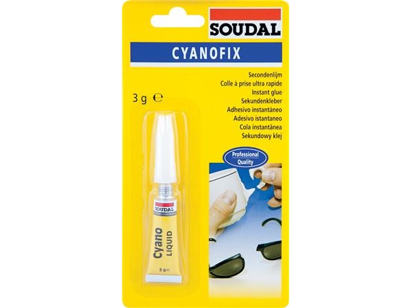 Sekundärlim Cyanofix 84A 3g tub, lösningsmedelsfri, snabb härdning, transparent, fäster på många material | Kontorsmaterial - Lim - Super Lim | GameStuff