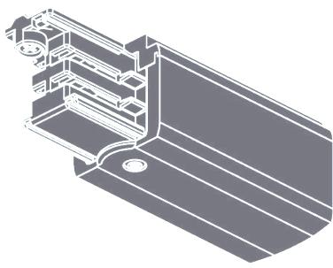 Global XTS11-1 anslutningsstycke 230V, 3-fas, höger, grå - PROFESSIONAL | Belysning - Inomhusbelysning - Infälld spotlight | GameStuff