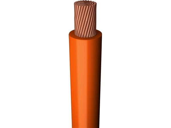 Monteringsledning, halogenfri 1X1,5 mm² H07Z-K orange 450/750V spole, ledningsdiameter 3,4 mm - (100 meter) | EL Artiklar - Kablar och ledningar - Tråd stark ström | GameStuff