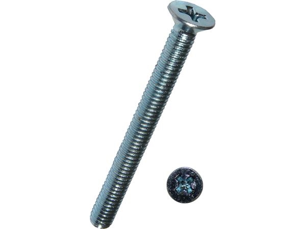 Dresselhaus Maskinskrue M4x12 Mm Din 965 Elforzinket Med Undersænkethoved Med Phillips Kærv Ph2 100 Stk.