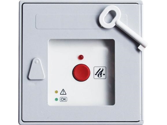 WINDOWMASTER Brandtryck, primärt WSK320, grått med akustisk signal och återställningsknapp (om dörren öppnas avbryts den akustiska signalen). | Huset - Säkerhet & Larm - Säkerhetsmaterial | GameStuff