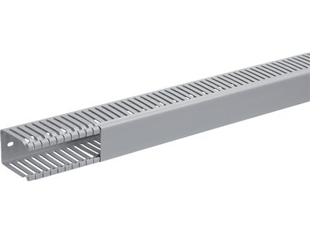 Hager BA66006007030B, Kabelränna, Grå, PVC, V0, 67 mm, 2000 mm | Datortillbehör - Kablar & adaptrar - Strömkablar | GameStuff