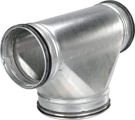 LINDAB T-rør TCU 100125, omvendt med afgrening Ød3=125 mm. Passer i rør med nippelmål. | Ventilation & Klimat - Rör & Kopplingar - Rör och böjar | GameStuff