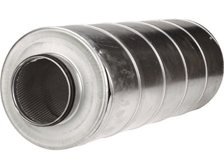 LINDAB Silencer SLU 200 med 50 mm isolering, längd 1200 mm, ytterdiameter 315 mm. | Ventilation & Klimat - Rör & Kopplingar - Ljuddämpare | GameStuff