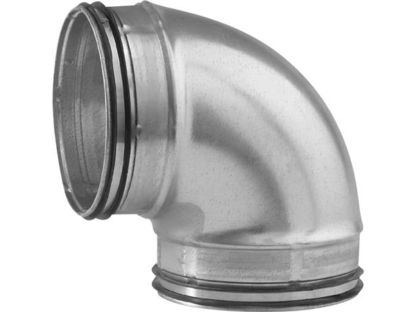 LINDAB Böjning BKU 100 90, kort, pressad, med nippel/nippelanslutning. | Ventilation & Klimat - Rör & Kopplingar - Rör och böjar | GameStuff