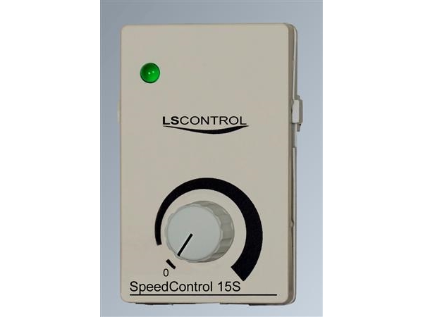 LS CONTROL Regulator ES33 / SpeedControl 15S G, grå, 1,5A manuel med afbryder og lampe, tilpasset FUGA. 230V AC/50Hz, IP20. Mål 70x52x56 mm. | Diverse | GameStuff