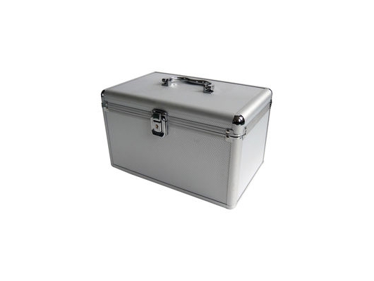Mediarange Box79, Gehäusebox, 120 Disks, Silber, Fleece, Kunststoff, Holz, 120 Mm, Aluminium