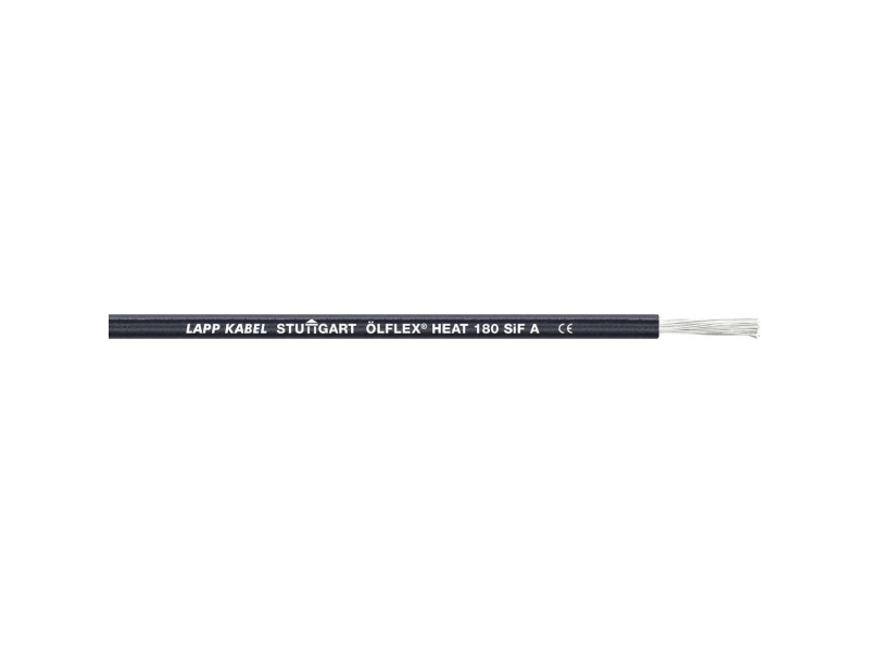 LAPP 1249529/100 Højtemperaturleder ÖLFLEX® HEAT 180 SiF A 1 x 10 mm² Sort 100 m