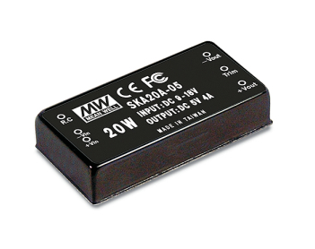 MEAN WELL SKA20A-12, 50,8 mm, 25,4 mm, 11,2 mm, 20 W, 9 - 18 V, 1666 mA