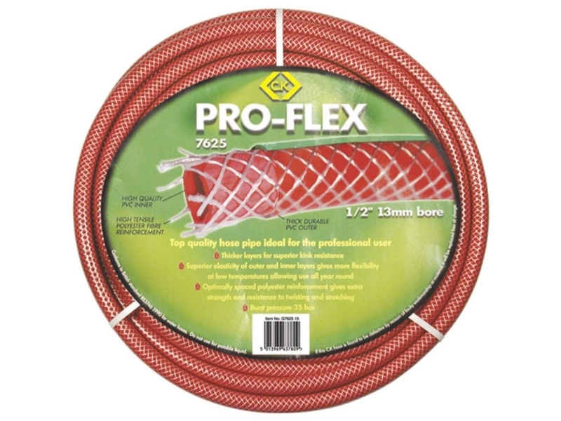 C.K G762615 Pro-Flex Gartenschlauch Innen Schlauchdurchmesser 19 Mm 15 M 3/4 Zoll 1 Stk Rot