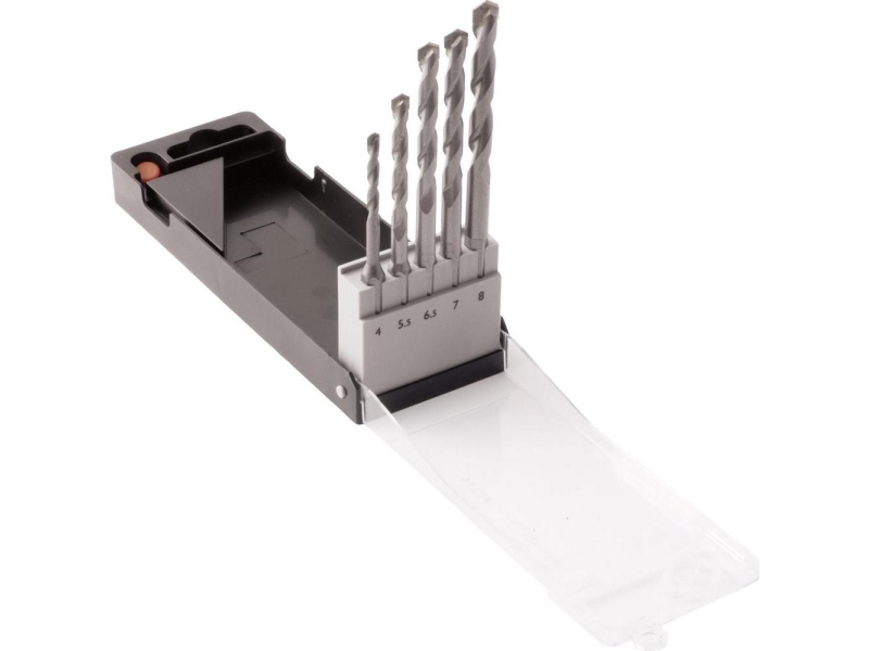 C.K. T3112 Hartmetall-Steinspiralbohrer-Set 5-Teilig 4 Mm, 5,5 Mm, 6,5 Mm, 7 Mm, 8 Mm Sechskant-Schaft 1 Satz