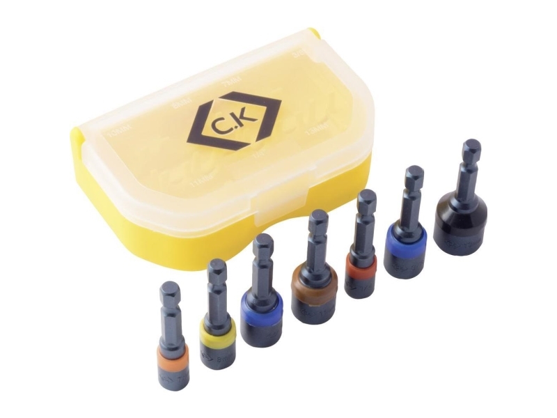 C.K T4514 Sokkel Montering Sæt 6.3 Mm, 7 Mm, 8 Mm, 10 Mm, 11 Mm, 13 Mm 1/4 Tommer, 3/8 Tommer Drev (Skruetrækker) 1/4 (6,3 Mm), 3/8 (10 Mm) 1 Set