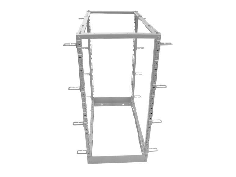 Allnet All-Sw4post12grau, Fritstående Reol, 12U, 400 Kg, 22 Kg, Grå
