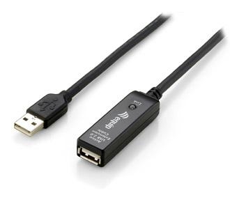 Equip Aktive Usb 2.0 A Auf A Verlängerungskabel Stecker Auf Buchse, 15M, 15 M, Usb A, Usb A, Usb 2.0, Männlich/Weiblich, Schwarz