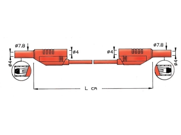 ELMA INSTRUMENTS Standard prøveledning medlige banastik i hver ende. | EL Artiklar - Kablar och ledningar - Testa och mäta ledningar | GameStuff