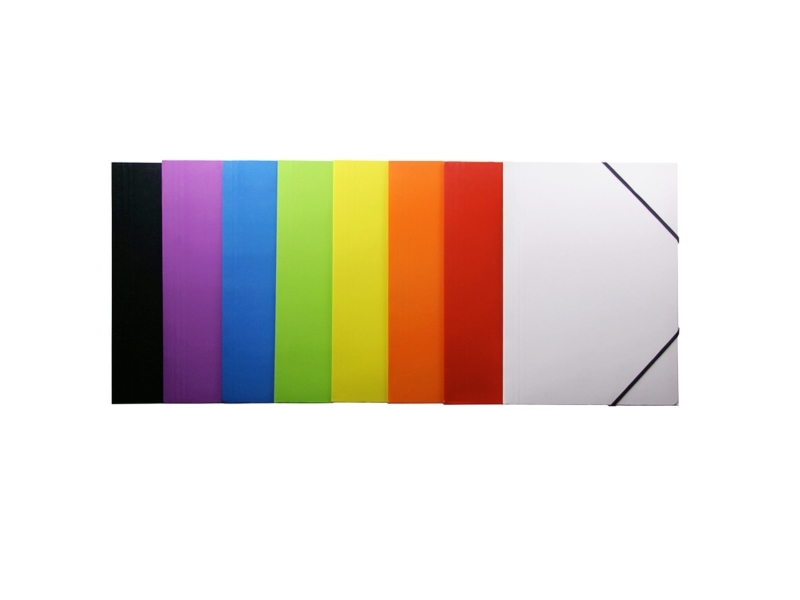 Kartongmapp Q-Line A4 lila med 3 flikar och elastisk blank - (10 st.) | Arkivering - Elastikmappar & Chartekker - Övriga | GameStuff