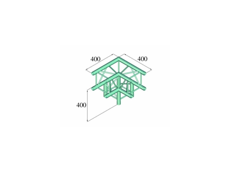 Alutruss DECOLOCK DQ4-PAL30 4-punkts traverse 3-vejs-hjørne 90 °