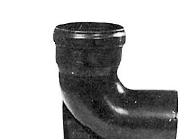 Purus Fußkrümmer 100 Mm 87,5 Grad Schwarz Pp Kunststoff