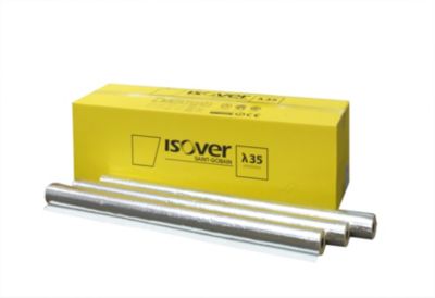 Alu-rørskål 48x30mm. 1.2mtr. - Isover TapeLock Alu2. max. 500°C med tape | VVS Artiklar - Verktyg för VVS - Isolering | GameStuff