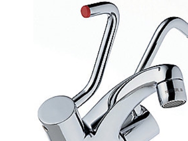 Børma Standard Handi Waschtischarmatur, Chrom, 2 Hebel, Ohne Ablaufventil