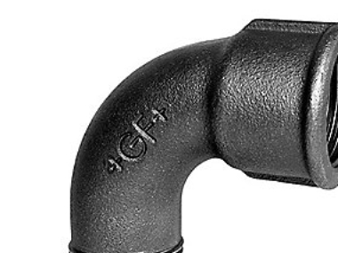 Alternativ bild 0 för Böjning 90° svart kort ärm/nippel 3/8