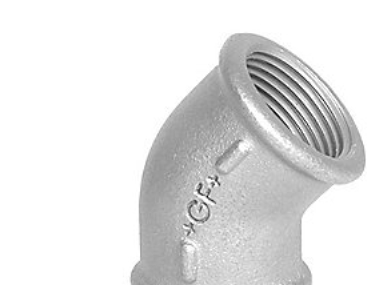 GF GEORG FISCHER 3/4 galvaniseret vinkel 45 grader muffe / muffe