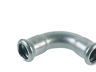 VSH XPress rustfri press bjning, 15 mm, 90, muffe-muffe, M-bakke