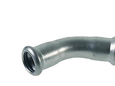 Vsh Fabrieken Vsh bøjning 45° muffe/muffe 54 mm syrefast