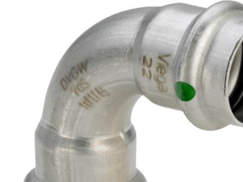 Viega Inox 90° Bogen 22 Mm Inox Edelstahl Muffe/Muffe Sc-Contur