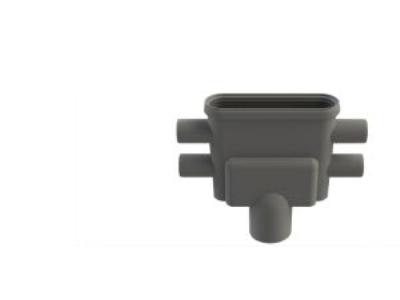 Unidrain-Auslaufgehäuse Ø75 1414 - Vertikal Mit Seitlichem Einlass Ø40 Mm, Wasserschleuse