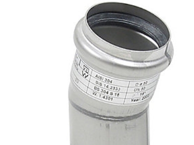 Blücher bøjn.15.0gr.50mm - m.O-ring AISI 316L.Syrefast stål | VVS Artiklar - Rör & Kopplingar - Tryckrör och rördelar | GameStuff