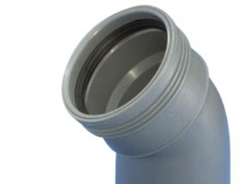 Wavin Pp Biegung 45 Grad Ø 50 Mm Grau