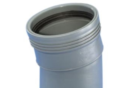 Wavin Pp Biegung 15 Grad Ø 40 Mm Grau