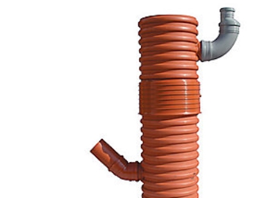 Uponor 315 x 110 mm PP-tagnedløbsbrønd med vandlås, drejelig top